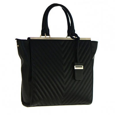 David Jones Faux Leather Shoulder Bag 3910-2 36460 - Black